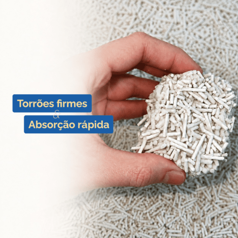 Areia de tofu Prestipet super absorvente, com controle de odores e torrões firmes