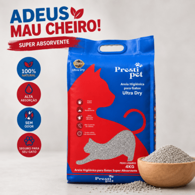 Areia Higiênica Para Gatos Presti Pet Ultra Dry 4kg