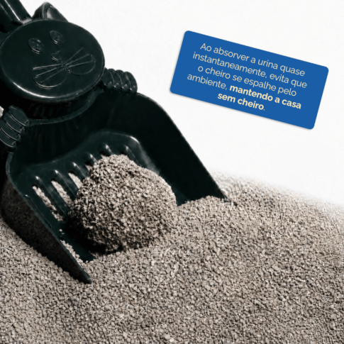 Areia sanitária Prestipet Ultra Dry com alto controle de odores e alto rendimento