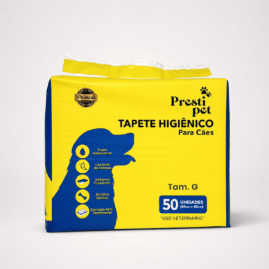 Tapete Higiênico Presti Pet 80x60 50 unidades Para Cães