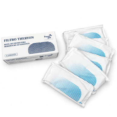 Bebedouro automático Theryon PrestiPet Premium para cães e gatos, nas cores branco e preto