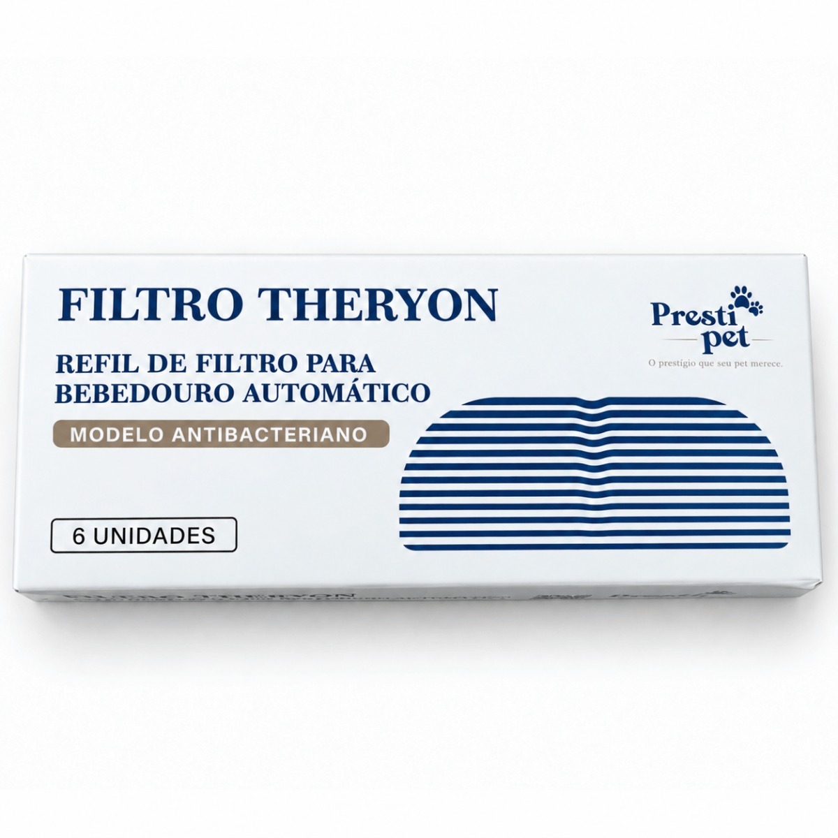 Bebedouro automático Theryon PrestiPet Premium para cães e gatos, nas cores branco e preto